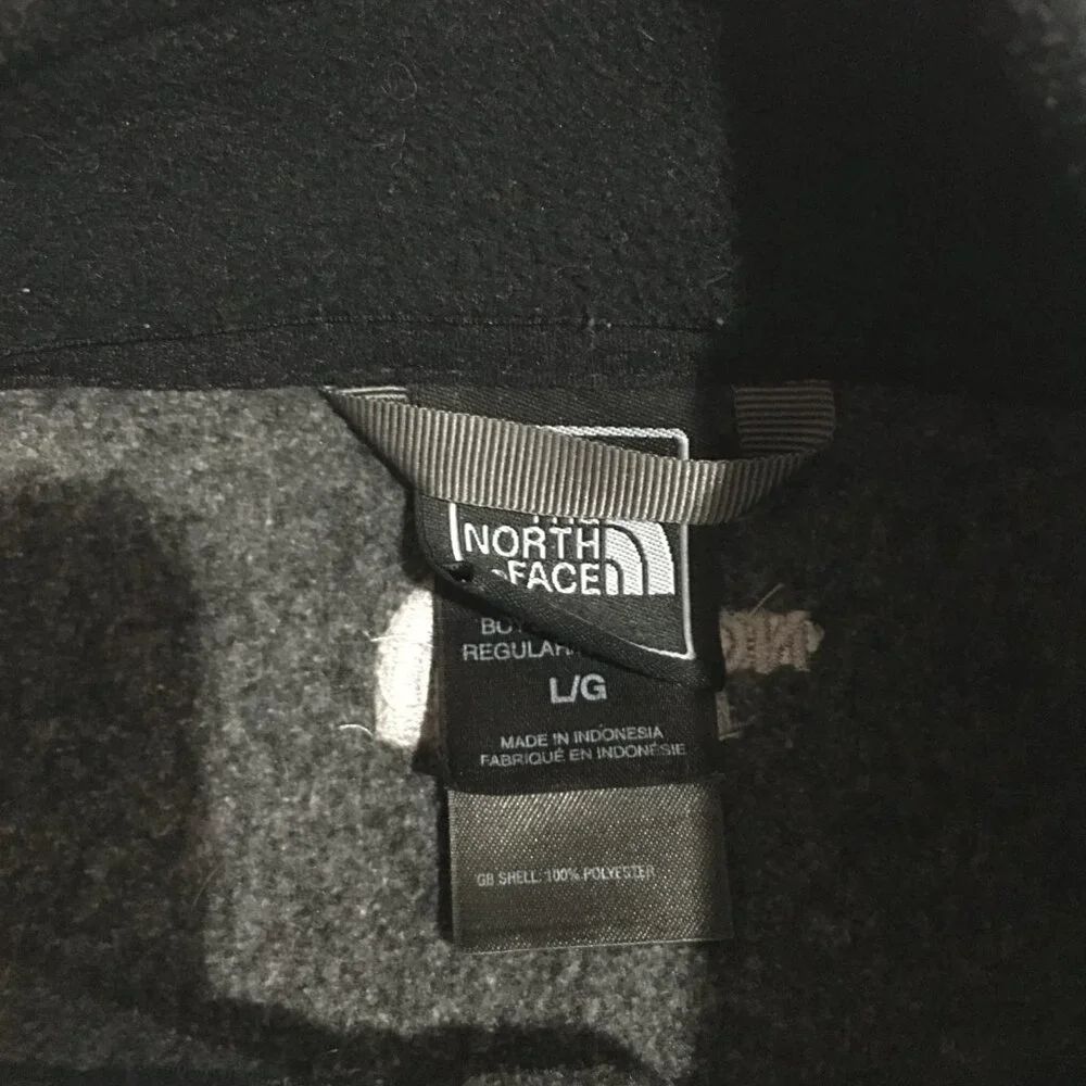 The North Face Boys Large Gray Fleece Jacket Full Zip